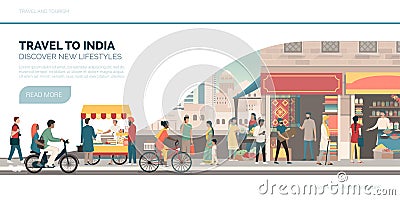Travel to India Vector Illustration