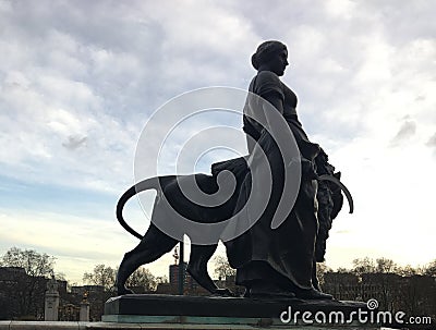 Strong Women in Victoria square in London Stock Photo