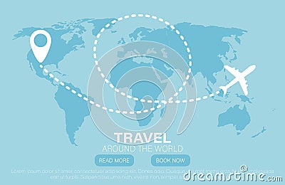 Travel to World. Road trip. Vector Illustration