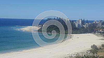 Travel and Tourism - The beauty of Coolangatta, a popular surfing beach in Queensland Australia Stock Photo