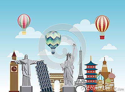 Travel and tourism design Vector Illustration