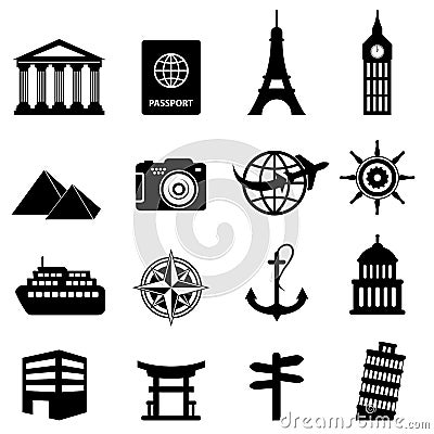 Travel and tourism icons Vector Illustration