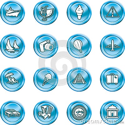 Travel and tourism Icons. Vector Illustration