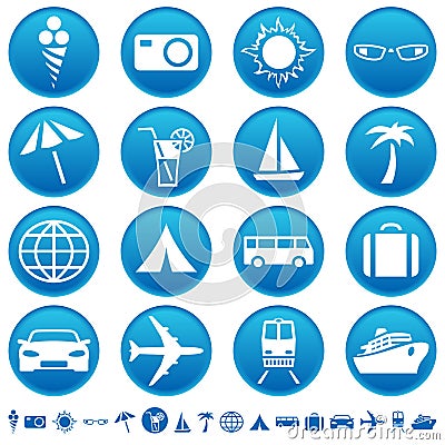 Travel & tourism icons Vector Illustration