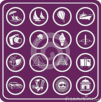 Travel and tourism Icons Vector Illustration