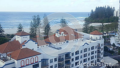 Travel and Tourism - Magnificent views of Rainbow Bay Beach Coolangatta Qld Australia Stock Photo