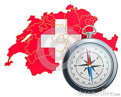 Travel or tourism in Switzerland concept. 3D rendering Stock Photo