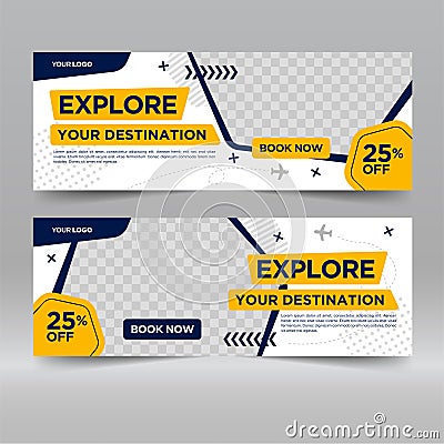 Travel Tours and Holiday banner template Vector Illustration