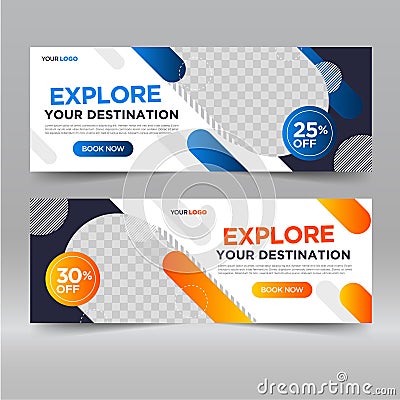 Travel Tours and Holiday banner template Vector Illustration