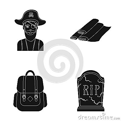 Travel, training and or web icon in black style.atelier, mourning icons in set collection. Vector Illustration