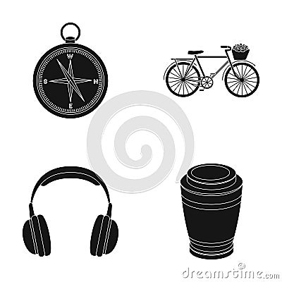 Travel, training and or web icon in black style.sport, ritual icons in set collection. Vector Illustration