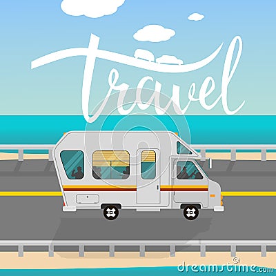 Travel typographic inspirational poster. Vector Illustration