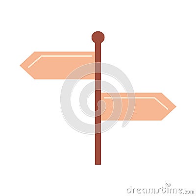 travel vacations guide signboard arrows isolated vector icon Vector Illustration