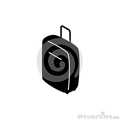 Travel Valise or Suitcase isometric icon Vector Illustration