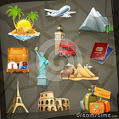 Travel vector icons Vector Illustration