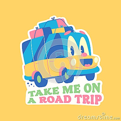 Travel Vector Retro Sticker Vector Illustration