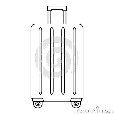 Travel wheels bag icon, outline style Cartoon Illustration
