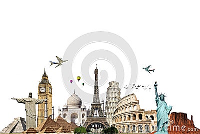 Travel the world monument concept Stock Photo