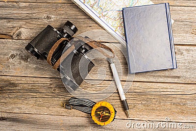 Traveler equipment Stock Photo