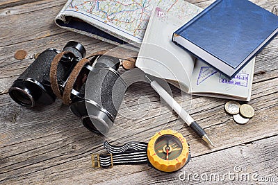 Traveler equipment Stock Photo