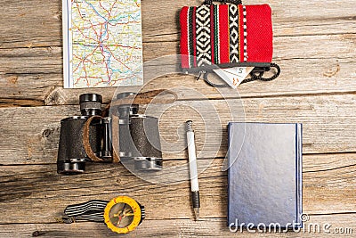 Traveler equipment Stock Photo