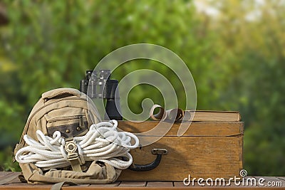 Traveler equipment Stock Photo