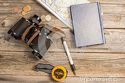 Traveler equipment Stock Photo