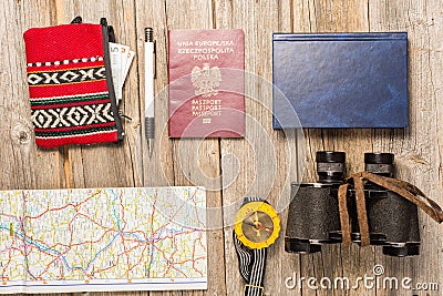 Traveler equipment Stock Photo