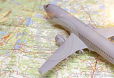 Traveling abroad, international flights, flight, airlines. Stock Photo