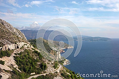 Traveling alone the Dalmatian coast, Croatia Stock Photo