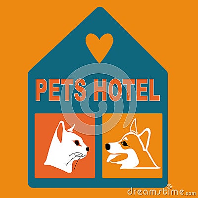 Traveling Animal Cat Dog Shelter Vector Illustration