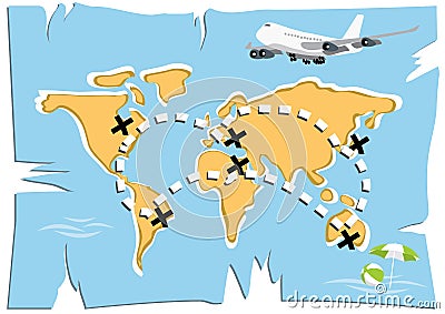 Traveling around the world Stock Photo