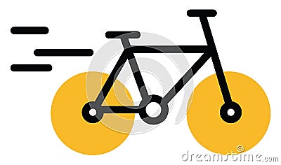 Traveling bike, icon Vector Illustration