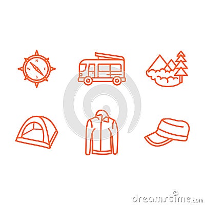 Traveling icon set Vector Illustration