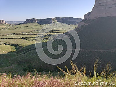 Traveling Landscape Wyoming Stock Photo