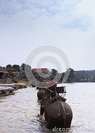 traveller come visit hill tribe village Editorial Stock Photo