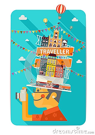 Traveller Vector Illustration