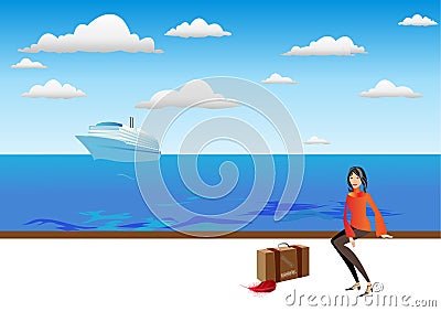 Traveller woman Stock Photo