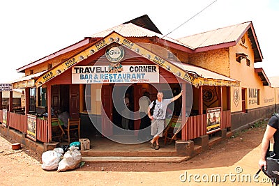 Travellers Corner Bar & Restaurant Masindi, Uganda Editorial Stock Photo