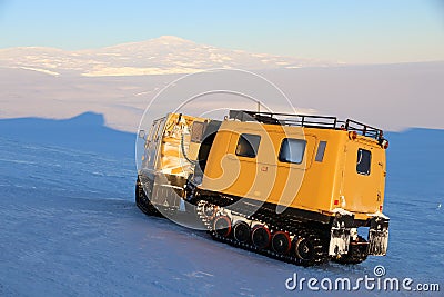 Travelling on Ross Island in Antarctica Editorial Stock Photo