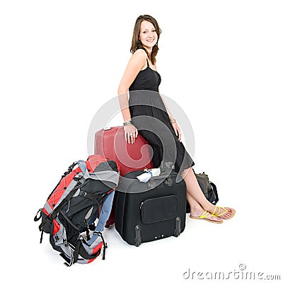 Travelling woman Stock Photo