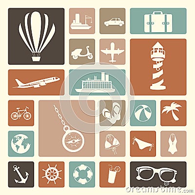 Travels icons Vector Illustration