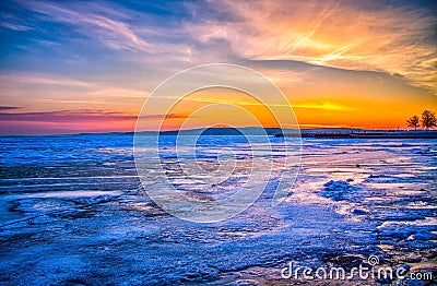 Traverse City Sunrise Stock Photo