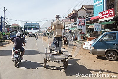 CAMBODIA KAMPONG THOM TOWN OF BARAY Editorial Stock Photo