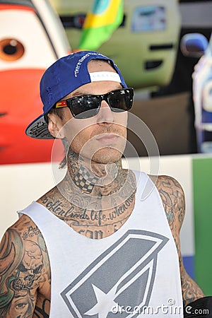 Travis Barker Editorial Stock Photo