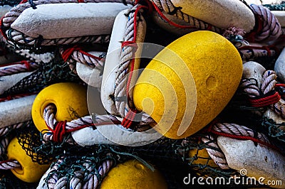 Trawl on fishing boat Stock Photo