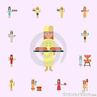 tray, bakery color icon. Bakery icons universal set for web and mobile Stock Photo