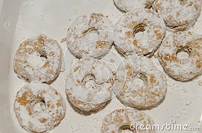 Tray with biscuits. Stock Photo