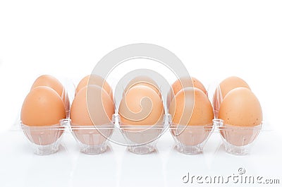 A Tray of Eggs plastic package Stock Photo