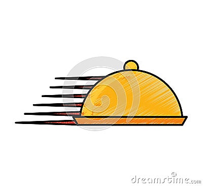 Tray server fast isolated icon Vector Illustration